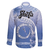 Shefa Vanuatu Family Matching Long Sleeve Bodycon Dress and Hawaiian Shirt Hibiscus Sand Drawing with Pacific Pattern