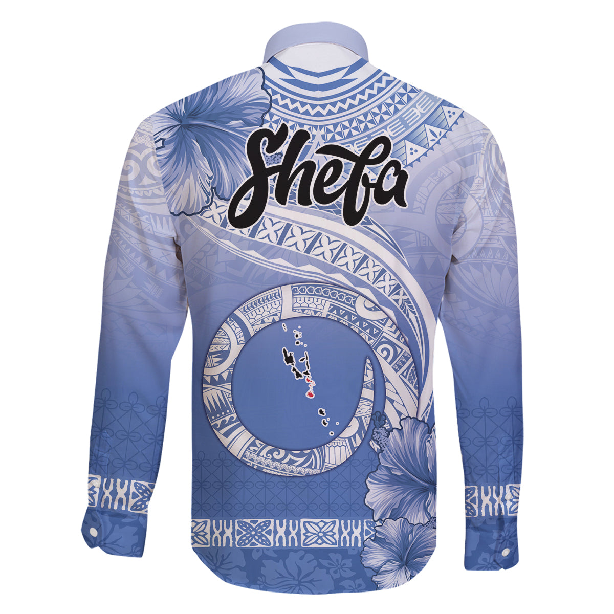 Shefa Vanuatu Family Matching Mermaid Dress and Hawaiian Shirt Hibiscus Sand Drawing with Pacific Pattern