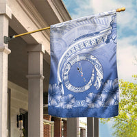 Shefa Vanuatu Garden Flag Hibiscus Sand Drawing with Pacific Pattern LT9 House Flag Blue Art - Polynesian Pride