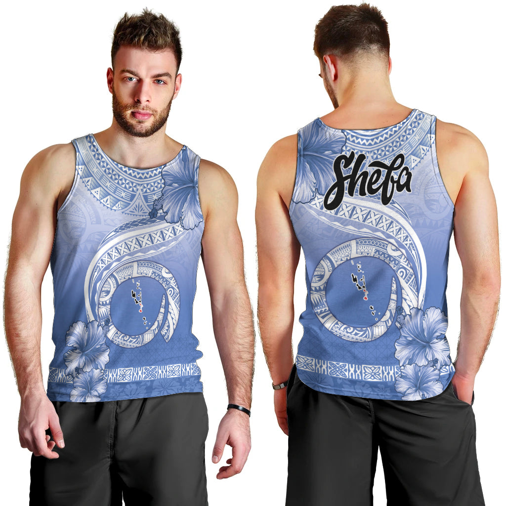 Shefa Vanuatu Men Tank Top Hibiscus Sand Drawing with Pacific Pattern LT9 - Polynesian Pride