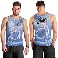 Shefa Vanuatu Men Tank Top Hibiscus Sand Drawing with Pacific Pattern LT9 - Polynesian Pride