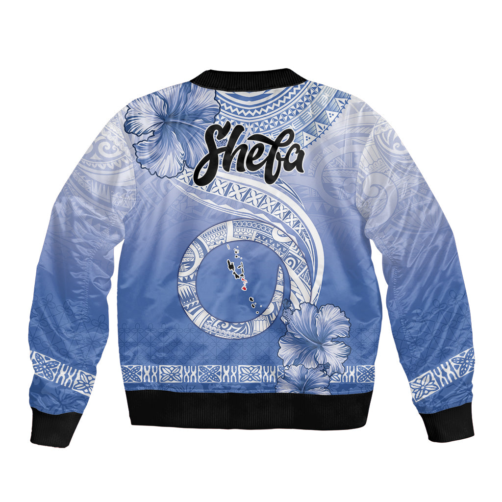 Shefa Vanuatu Sleeve Zip Bomber Jacket Hibiscus Sand Drawing with Pacific Pattern LT9 - Polynesian Pride