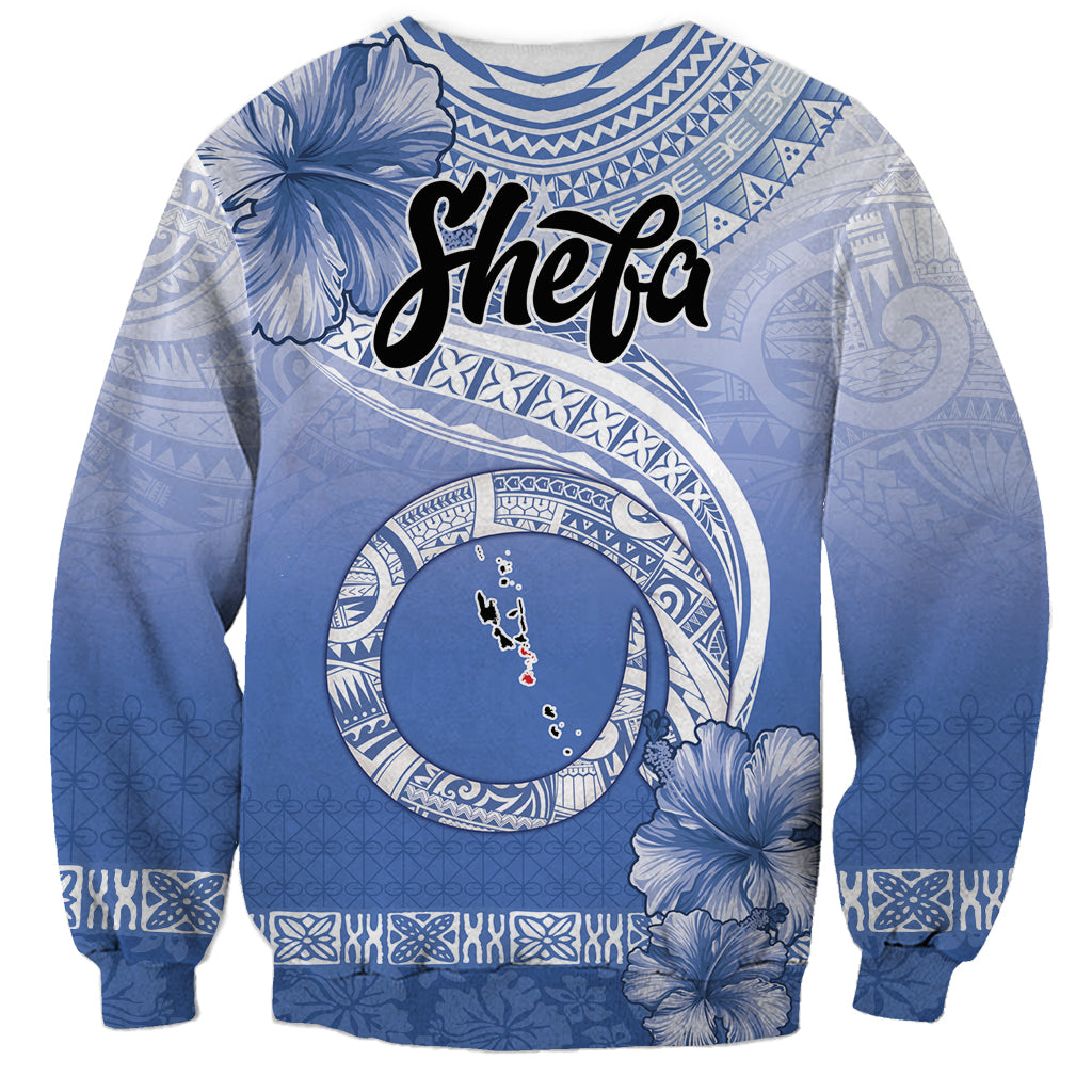 Shefa Vanuatu Sweatshirt Hibiscus Sand Drawing with Pacific Pattern LT9 - Polynesian Pride