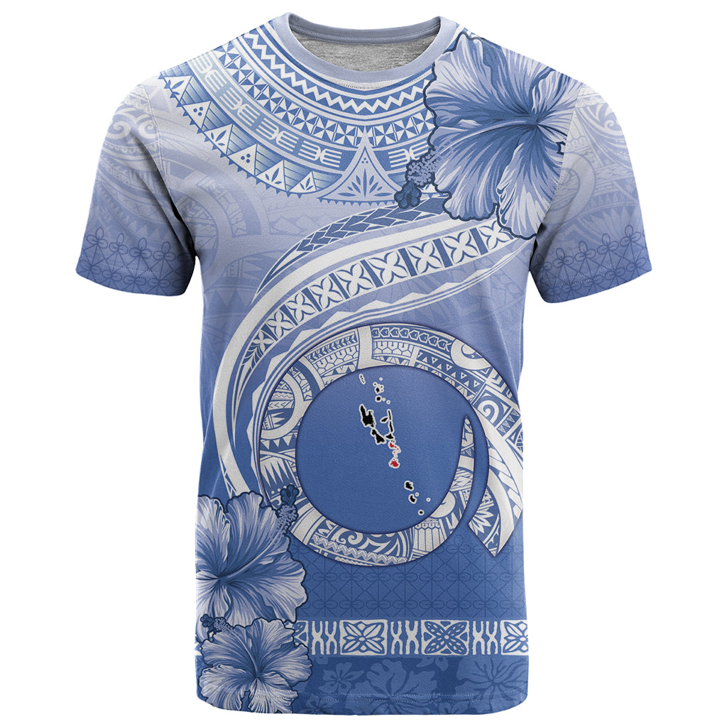 Shefa Vanuatu T Shirt Hibiscus Sand Drawing with Pacific Pattern