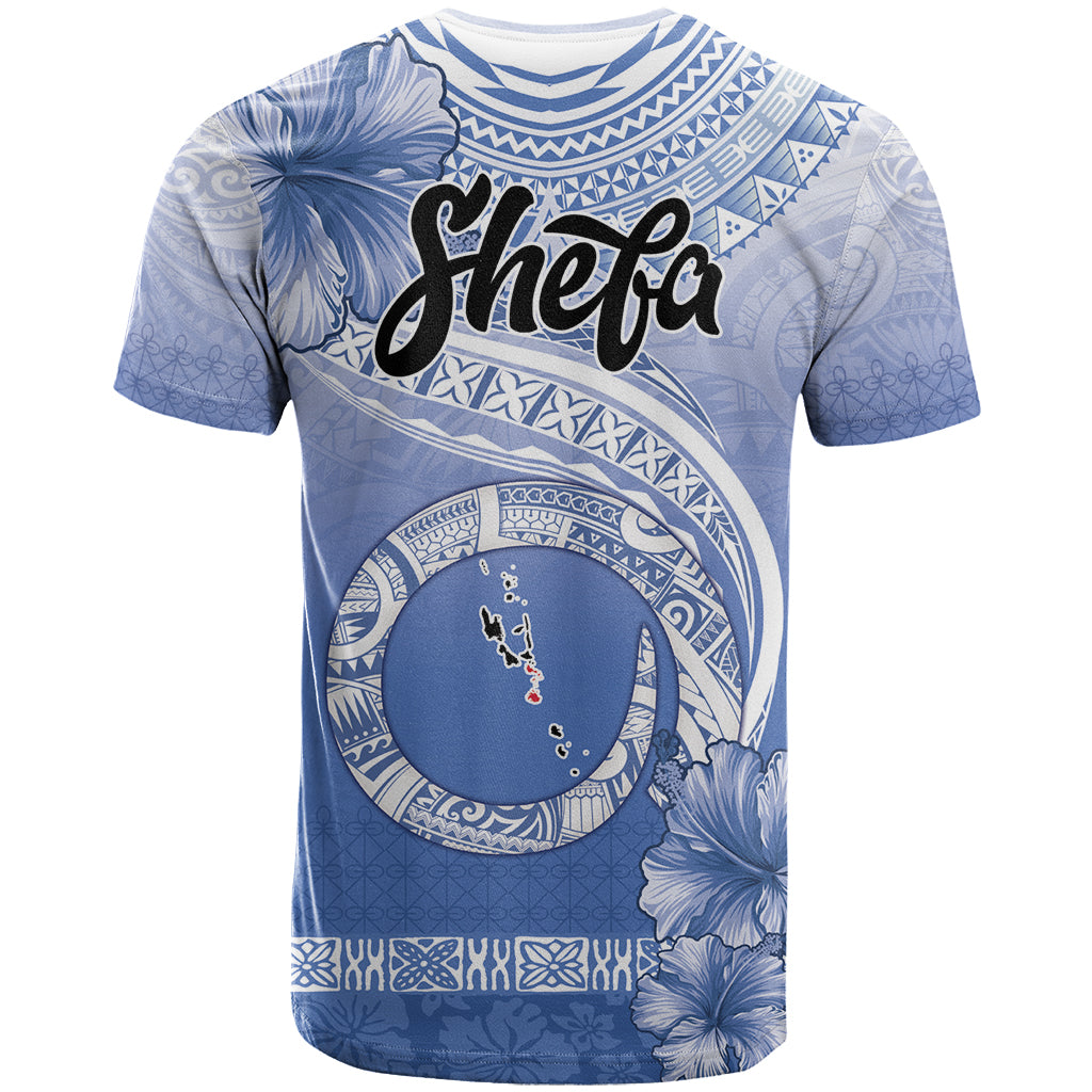 Shefa Vanuatu T Shirt Hibiscus Sand Drawing with Pacific Pattern