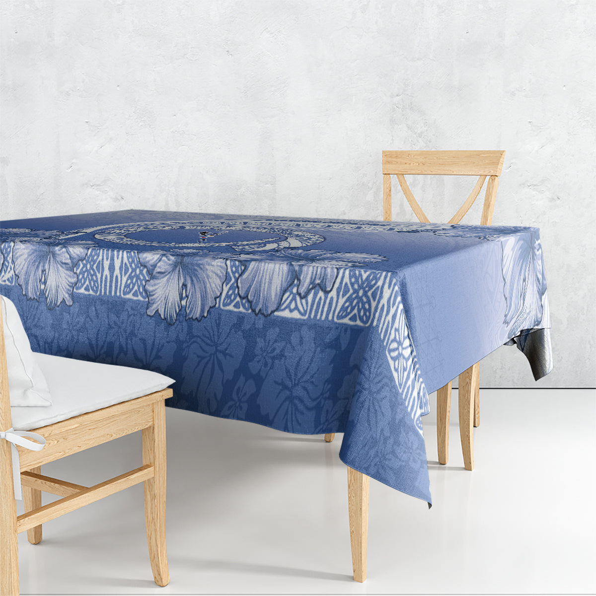 Shefa Vanuatu Tablecloth Hibiscus Sand Drawing with Pacific Pattern LT9 - Polynesian Pride