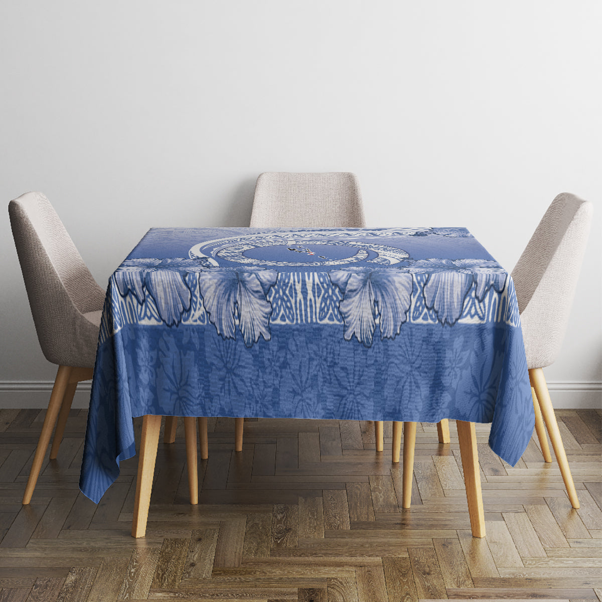 Shefa Vanuatu Tablecloth Hibiscus Sand Drawing with Pacific Pattern LT9 - Polynesian Pride