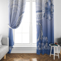 Shefa Vanuatu Window Curtain Hibiscus Sand Drawing with Pacific Pattern LT9 - Polynesian Pride