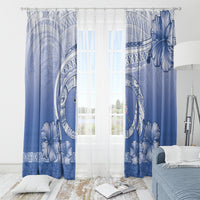Shefa Vanuatu Window Curtain Hibiscus Sand Drawing with Pacific Pattern LT9 - Polynesian Pride