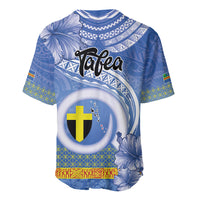 Tafea Vanuatu Baseball Jersey Hibiscus Sand Drawing with Pacific Pattern
