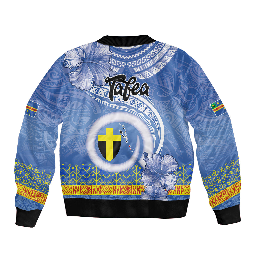 Tafea Vanuatu Bomber Jacket Hibiscus Sand Drawing with Pacific Pattern LT9 - Polynesian Pride