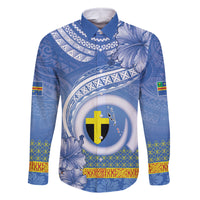 Tafea Vanuatu Family Matching Off The Shoulder Long Sleeve Dress and Hawaiian Shirt Hibiscus Sand Drawing with Pacific Pattern