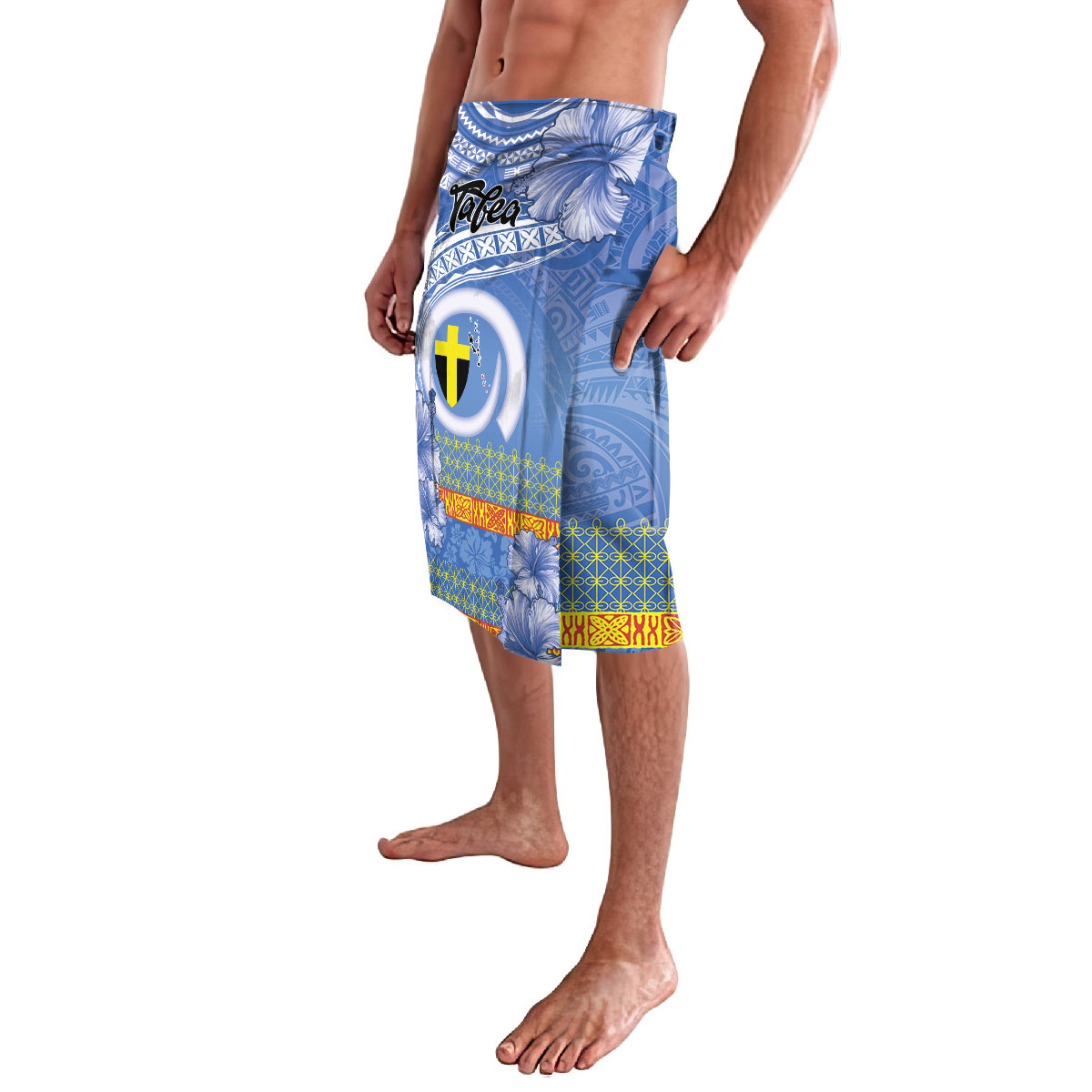 Tafea Vanuatu Lavalava Hibiscus Sand Drawing with Pacific Pattern LT9 - Polynesian Pride