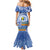 Tafea Vanuatu Mermaid Dress Hibiscus Sand Drawing with Pacific Pattern