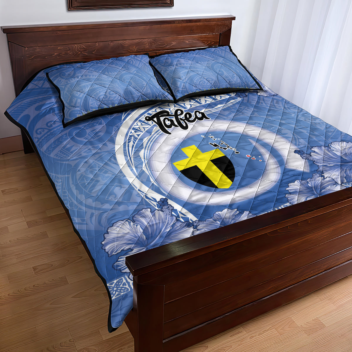 Tafea Vanuatu Quilt Bed Set Hibiscus Sand Drawing with Pacific Pattern LT9 - Polynesian Pride