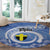 Tafea Vanuatu Round Carpet Hibiscus Sand Drawing with Pacific Pattern