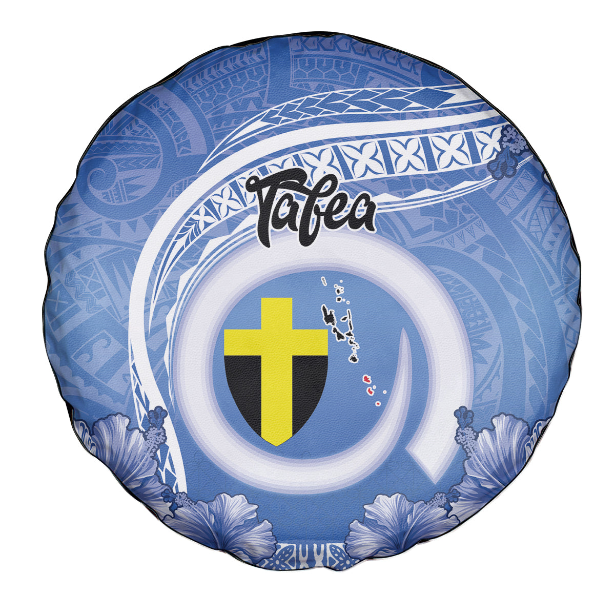 Tafea Vanuatu Spare Tire Cover Hibiscus Sand Drawing with Pacific Pattern LT9 - Polynesian Pride