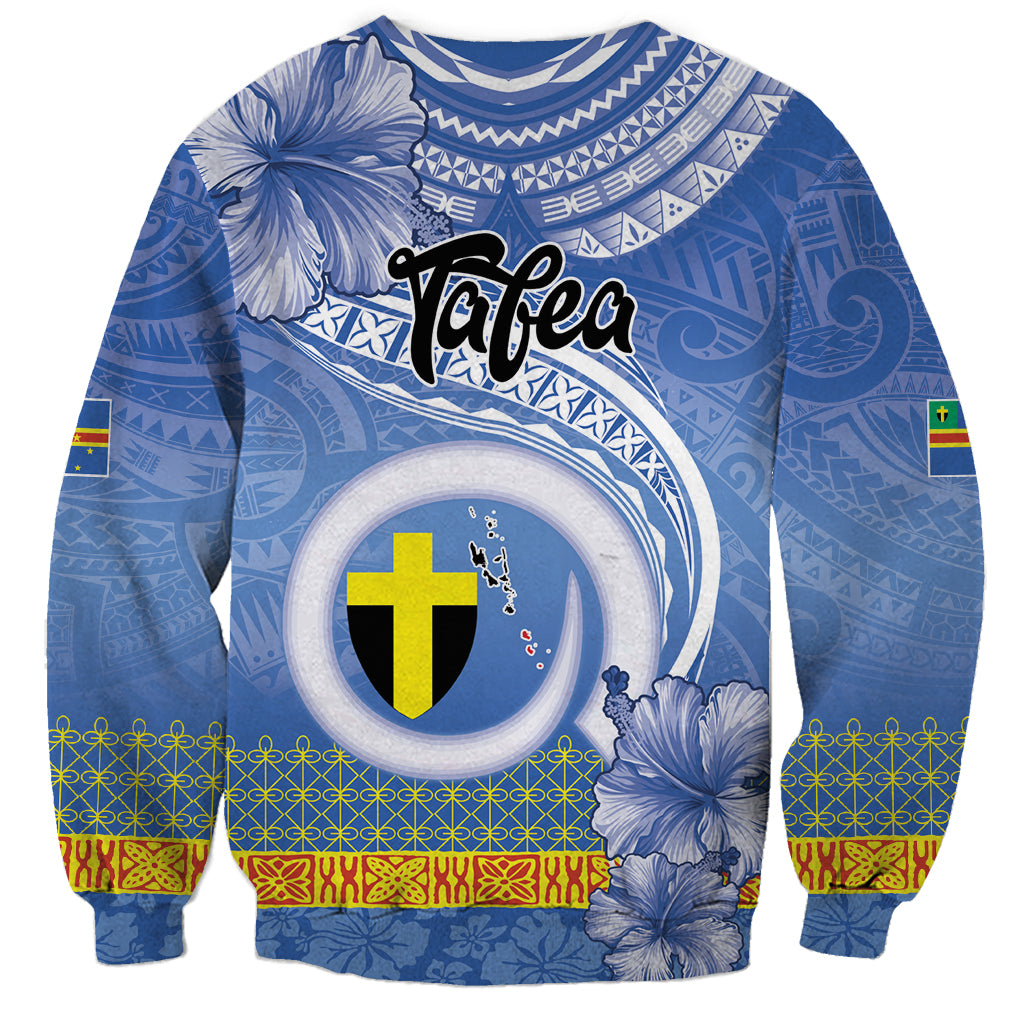 Tafea Vanuatu Sweatshirt Hibiscus Sand Drawing with Pacific Pattern LT9 - Polynesian Pride