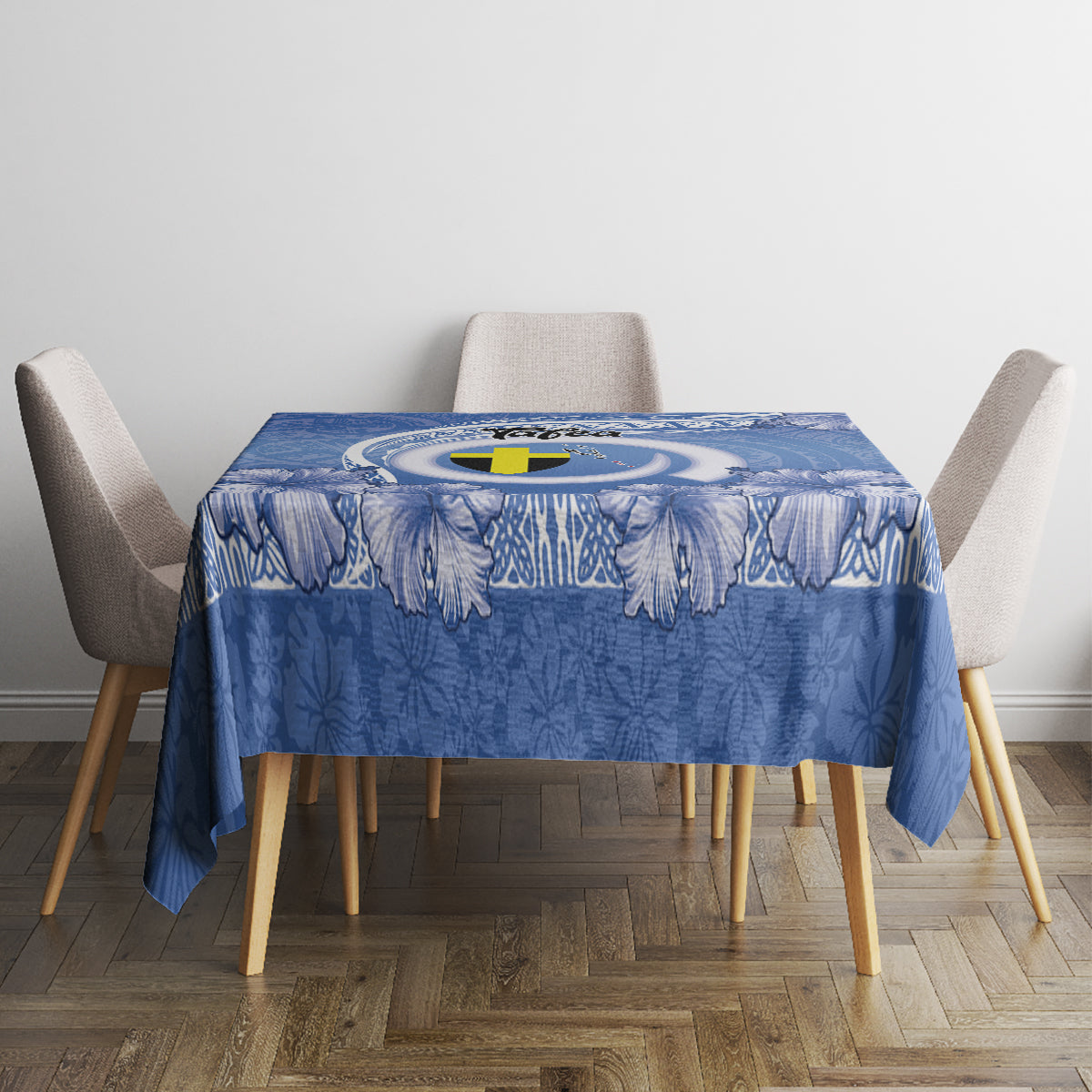 Tafea Vanuatu Tablecloth Hibiscus Sand Drawing with Pacific Pattern LT9 - Polynesian Pride
