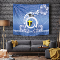 Tafea Vanuatu Tapestry Hibiscus Sand Drawing with Pacific Pattern LT9 - Polynesian Pride