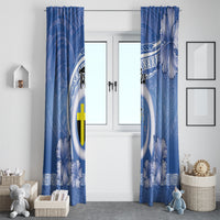 Tafea Vanuatu Window Curtain Hibiscus Sand Drawing with Pacific Pattern LT9 - Polynesian Pride
