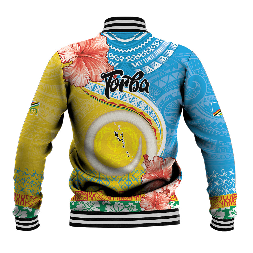 Torba Vanuatu Baseball Jacket Hibiscus Sand Drawing with Pacific Pattern LT9 - Polynesian Pride