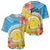 Torba Vanuatu Baseball Jersey Hibiscus Sand Drawing with Pacific Pattern