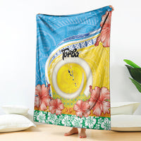 Torba Vanuatu Blanket Hibiscus Sand Drawing with Pacific Pattern LT9 - Polynesian Pride
