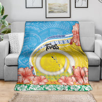 Torba Vanuatu Blanket Hibiscus Sand Drawing with Pacific Pattern LT9 - Polynesian Pride