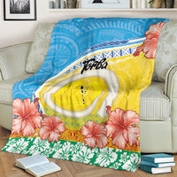 Torba Vanuatu Blanket Hibiscus Sand Drawing with Pacific Pattern LT9 - Polynesian Pride