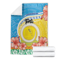 Torba Vanuatu Blanket Hibiscus Sand Drawing with Pacific Pattern LT9 - Polynesian Pride
