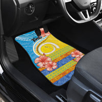 Torba Vanuatu Car Mats Hibiscus Sand Drawing with Pacific Pattern LT9 - Polynesian Pride