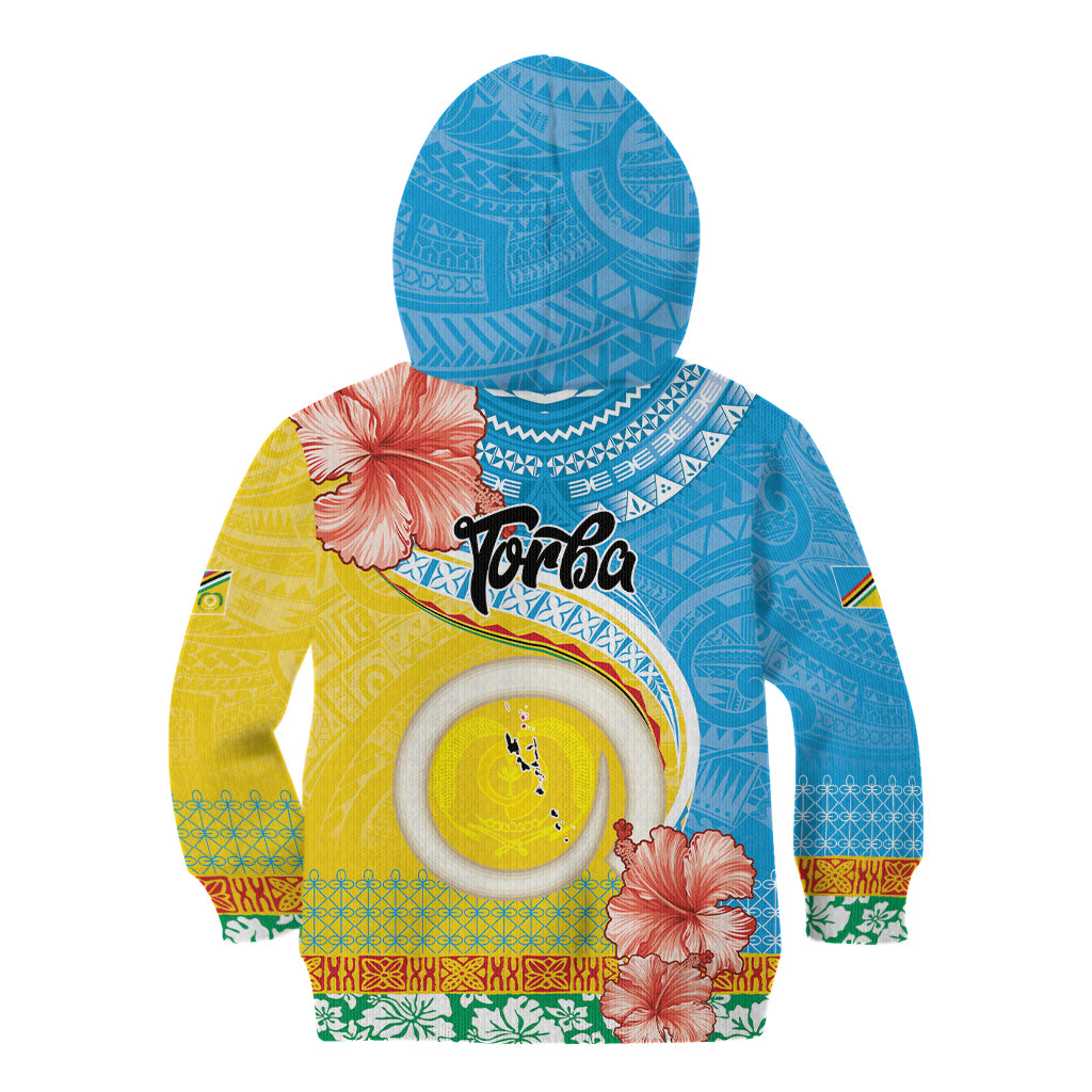 Torba Vanuatu Kid Hoodie Hibiscus Sand Drawing with Pacific Pattern