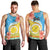 Torba Vanuatu Men Tank Top Hibiscus Sand Drawing with Pacific Pattern