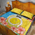 Torba Vanuatu Quilt Bed Set Hibiscus Sand Drawing with Pacific Pattern