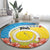 Torba Vanuatu Round Carpet Hibiscus Sand Drawing with Pacific Pattern