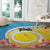 Torba Vanuatu Round Carpet Hibiscus Sand Drawing with Pacific Pattern