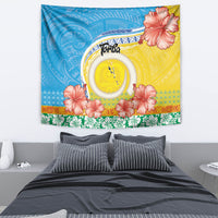 Torba Vanuatu Tapestry Hibiscus Sand Drawing with Pacific Pattern LT9 - Polynesian Pride