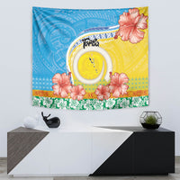 Torba Vanuatu Tapestry Hibiscus Sand Drawing with Pacific Pattern LT9 - Polynesian Pride
