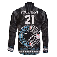 Custom Fiji and New Zealand Family Matching Short Sleeve Bodycon Dress and Hawaiian Shirt Maori Fern Mix Tapa Tribal Unique