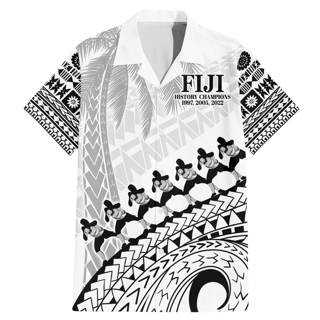 Custom Fiji Rugby Cibi Dance Family Matching Mermaid Dress and Hawaiian Shirt Create History World Cup Sevens