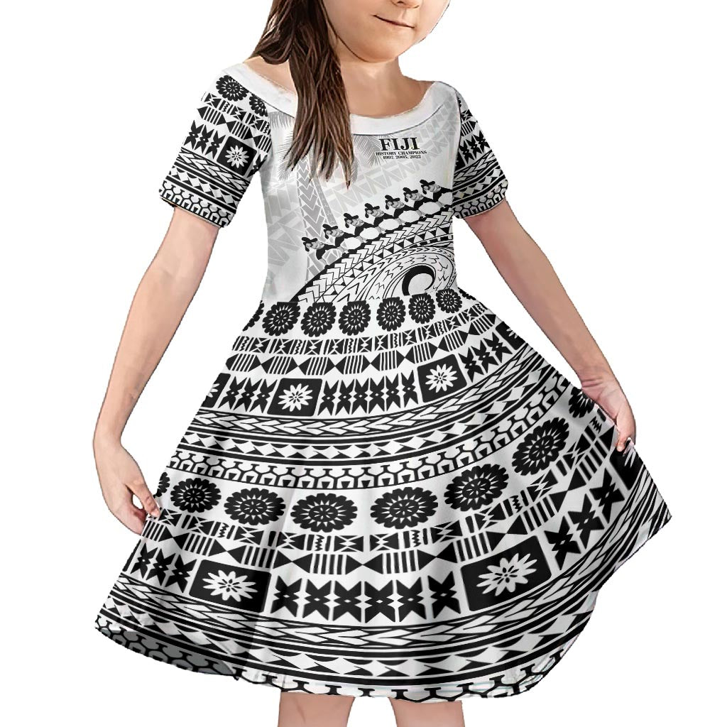 Custom Fiji Rugby Cibi Dance Family Matching Off Shoulder Short Dress and Hawaiian Shirt Create History World Cup Sevens