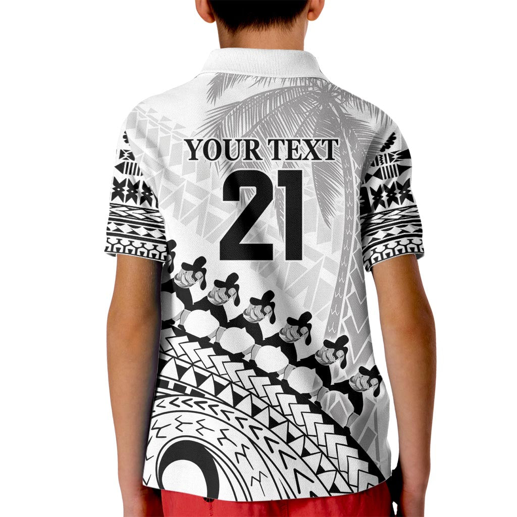 Custom Fiji Rugby Cibi Dance Kid Polo Shirt Create History World Cup Sevens