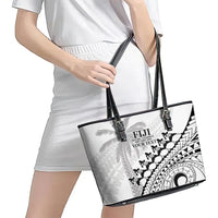 Custom Fiji Rugby Cibi Dance Leather Tote Bag Create History World Cup Sevens