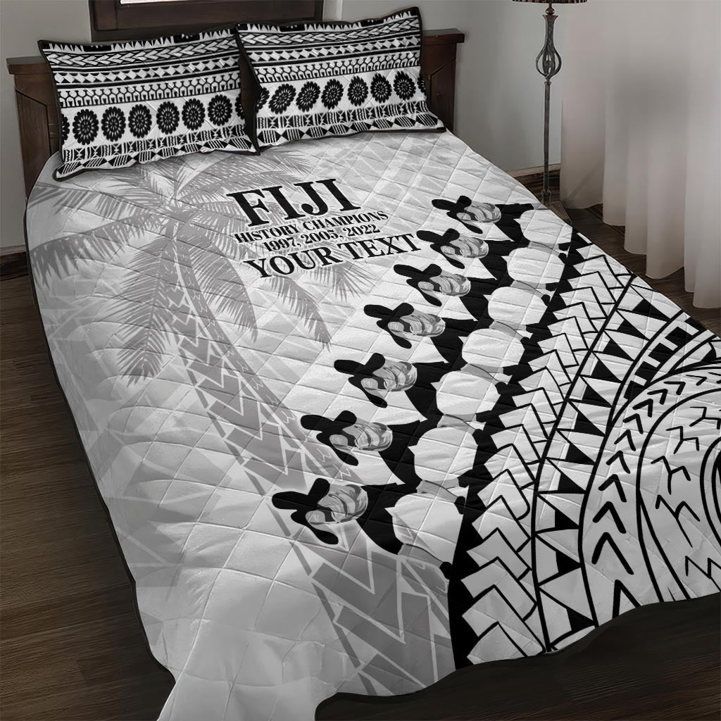 Custom Fiji Rugby Cibi Dance Quilt Bed Set Create History World Cup Sevens