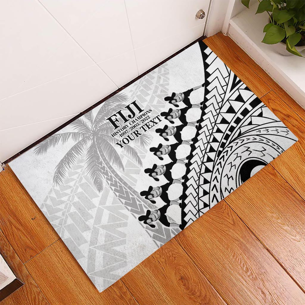 Custom Fiji Rugby Cibi Dance Rubber Doormat Create History World Cup Sevens