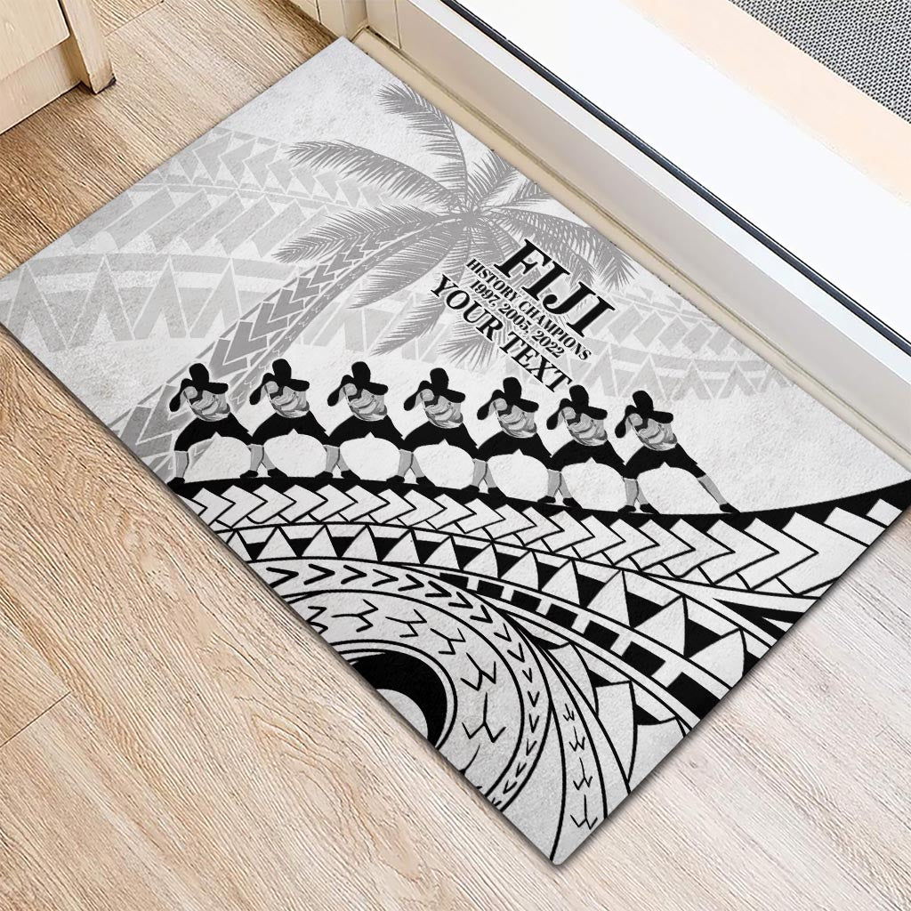 Custom Fiji Rugby Cibi Dance Rubber Doormat Create History World Cup Sevens