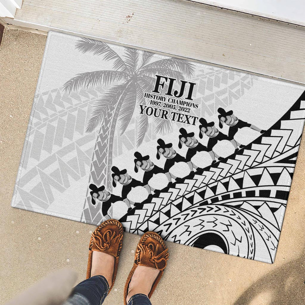Custom Fiji Rugby Cibi Dance Rubber Doormat Create History World Cup Sevens