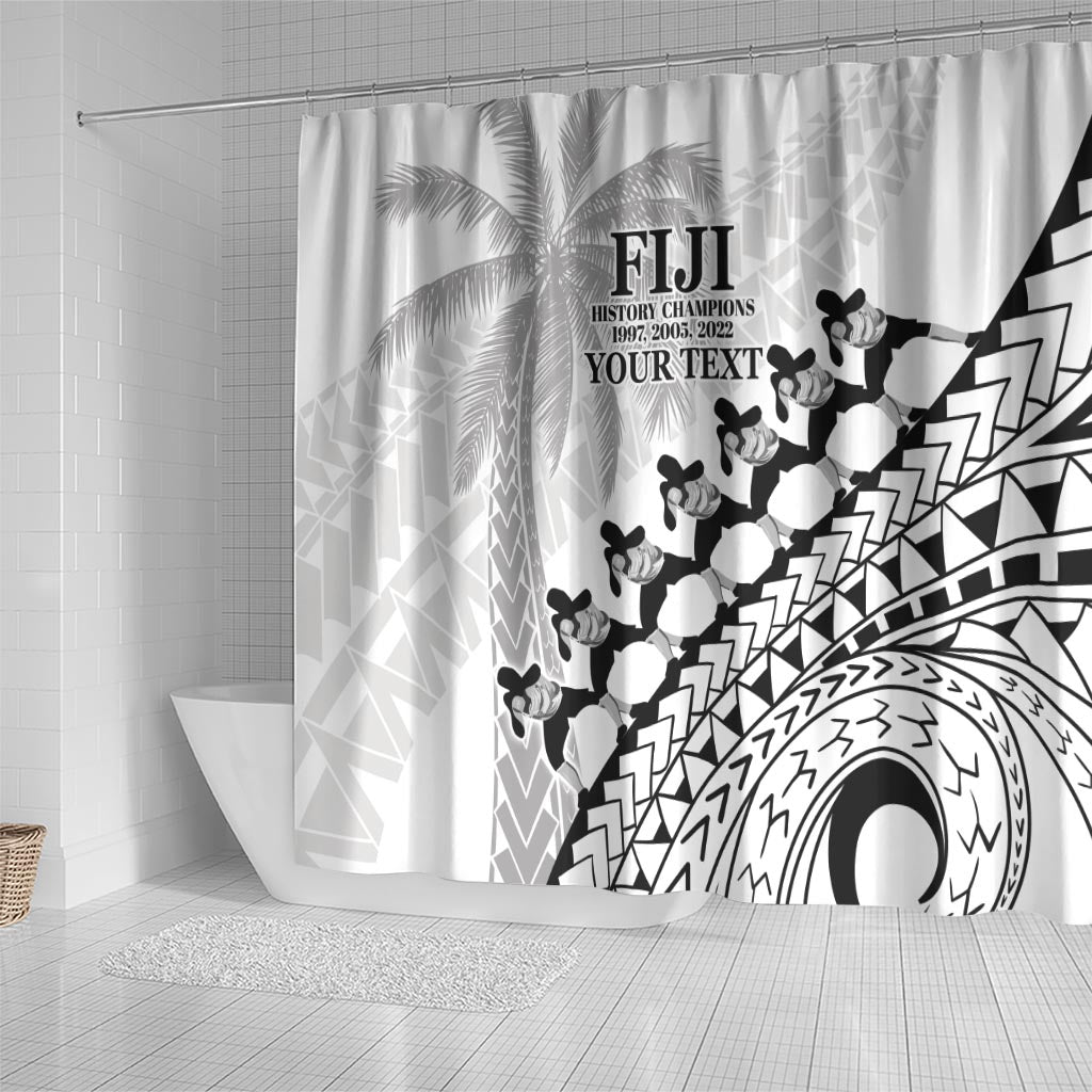 Custom Fiji Rugby Cibi Dance Shower Curtain Create History World Cup Sevens