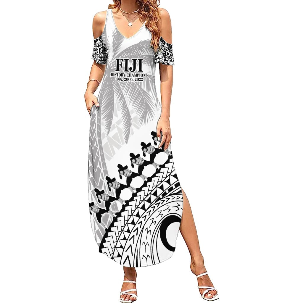 Custom Fiji Rugby Cibi Dance Summer Maxi Dress Create History World Cup Sevens